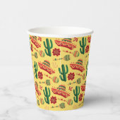 Mexican Cinco De Mayo Pattern  Papieren Bekers (Rechts)