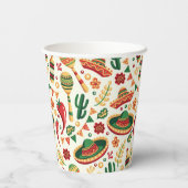 Mexican Cinco De Mayo Pattern  Papieren Bekers (Achterkant)