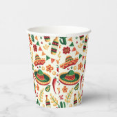 Mexican Cinco De Mayo Pattern  Papieren Bekers (Rechts)