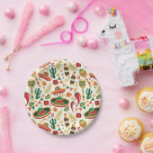 Mexican Cinco De Mayo Pattern  Papieren Bordje (Feest)