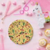 Mexican Cinco De Mayo Pattern  Papieren Bordje (Feest)