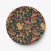 Mexican Cinco De Mayo Pattern Papieren Bordje (Voorkant)