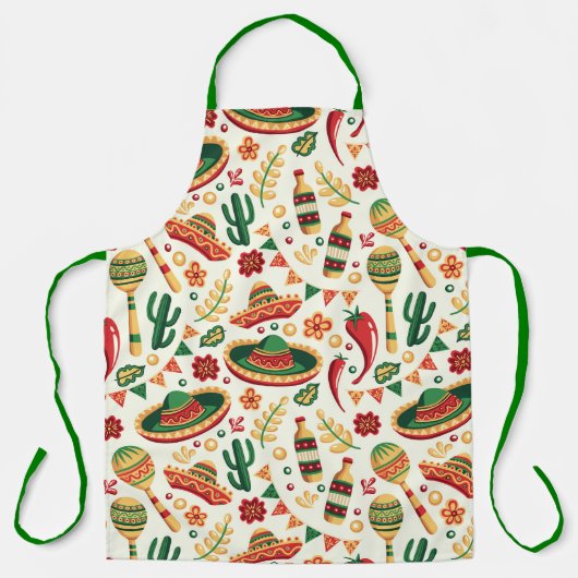 Mexican Cinco De Mayo Pattern Schort (Voorkant)