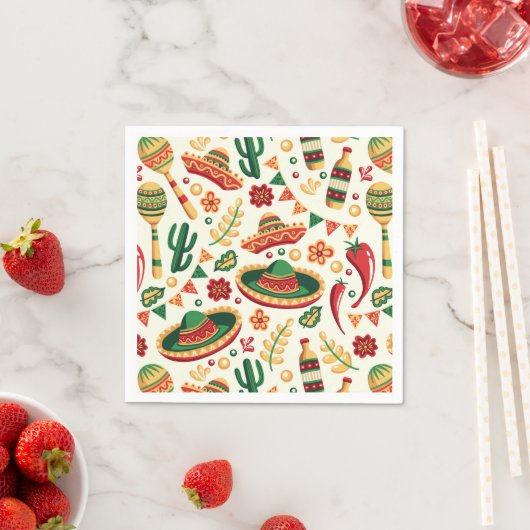Mexican Cinco De Mayo Pattern  Servet (Insitu)