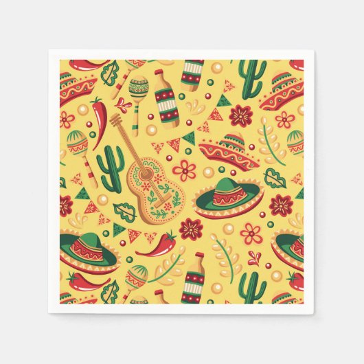 Mexican Cinco De Mayo Pattern Servet (Voorkant)