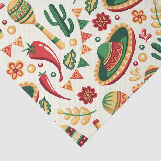 Mexican Cinco De Mayo Pattern  Tissuepapier (Detail)