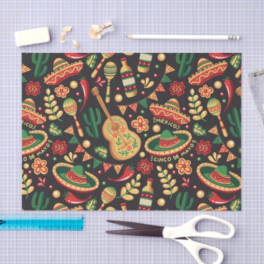 Mexican Cinco De Mayo Pattern  Tissuepapier (Craft)
