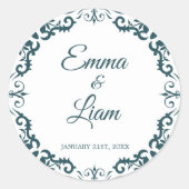 Mexican Clay Wedding Sticker – Papel Picado (Voorkant)