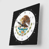 Mexican coat of arms Clocks Vierkante Klok (Hoek)