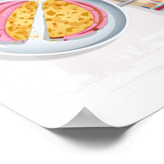 Mexican Conchas Pan Dulce & Champurrado  Poster (Hoek)