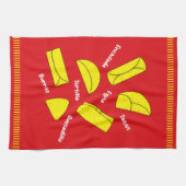 Mexican Cooking Food Illustration Red Theedoek (Horizontaal)