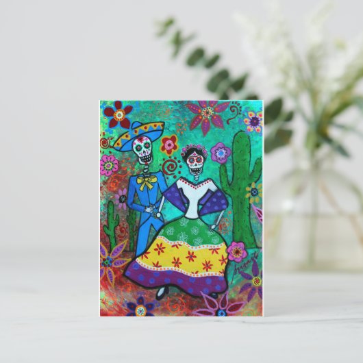 MEXICAN COUPLE DANCING BRIEFKAART (Staand voorkant)