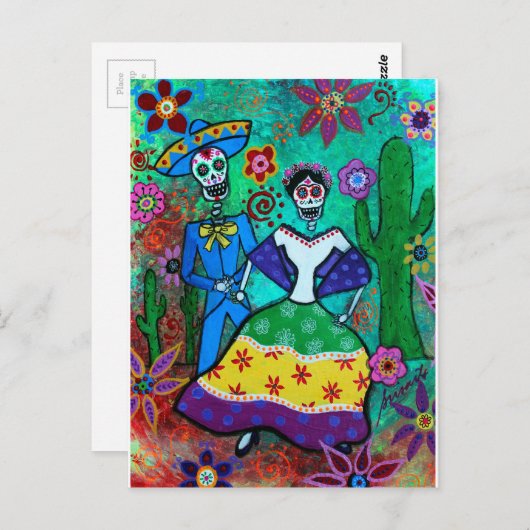 MEXICAN COUPLE DANCING BRIEFKAART (Voorkant / Achterkant)