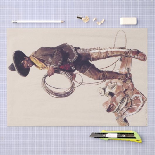 "Mexican Cowboy" van W Herbert Dunton Tissuepapier (Craft)