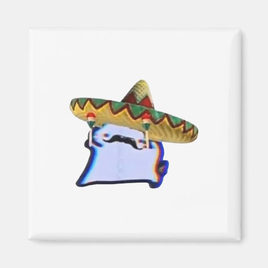 Mexican Crumb Cat Cuptoast Funny Dancing Meme Magneet (Voorkant)