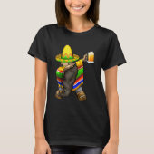 Mexican Dabbing Gnome Cinco De Mayo Poncho Sombrer T-shirt (Voorkant)