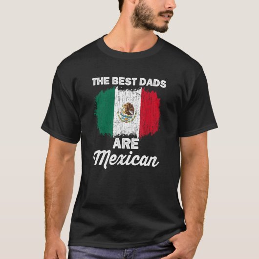 Mexican Dad For Men Mexicana Mexico Flag Fathers D T-shirt (Voorkant)