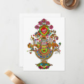 Mexican Day of the Dead Tree Note Kaart Notitiekaartje (Voorkant / Achterkant in situ)