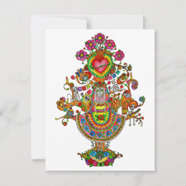 Mexican Day of the Dead Tree Note Kaart Notitiekaartje