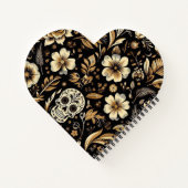 Mexican dead and floral black art notitieboek (Achterkant)
