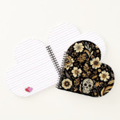 Mexican dead and floral black art notitieboek (Binnen)