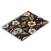 Mexican dead and floral black art Poker Notitieboek (Linkerzijde)