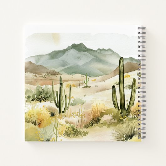 Mexican Desert Cactus Travel Journal Notitieboek (Achterkant)
