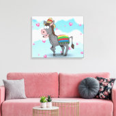 Mexican Donkey Canvas Afdruk (Insitu (Woonkamer))