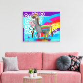 Mexican Donkey Canvas Afdruk (Insitu (Woonkamer))