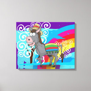 Mexican Donkey Canvas Afdruk