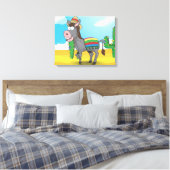 Mexican Donkey Canvas Afdruk (Insitu (Slaapkamer))