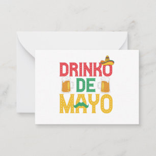 Mexican Drinko de Mayo Funny Cinco de Mayo Gift Notitiekaartje