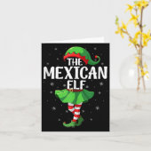 Mexican Elf Christmas Girls Women Elf Squad Xmas F Kaart (Gele Bloem)