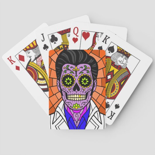 Mexican Elvis Stained Glass Playing Cards Pokerkaarten (Achterkant)