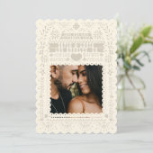 Mexican Fantail Doves Papel Picado Collage Kaart (Staand voorkant)