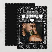 Mexican Fantail Doves Papel Picado Save the Date Kaart (Voorkant / Achterkant)