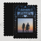 Mexican Fantail Doves Papel Picado Save the Date Kaart (Voorkant / Achterkant)