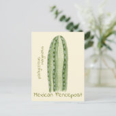 Mexican Fencepost cactus ansichtkaart Briefkaart (Staand voorkant)