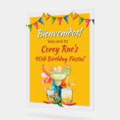 Mexican Fiesta 40th Birthday Bienvenidos Welcome Acryl Bord (Hoek)