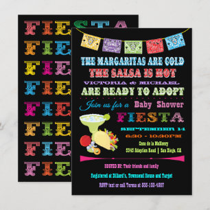 Mexican Fiesta Adoption Baby shower Kaart