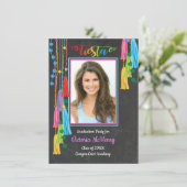 Mexican Fiesta Afstuderen Foto uitnodiging (Staand voorkant)