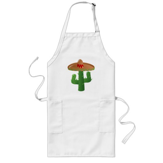 Mexican Fiesta Apron Lang Schort (Voorkant)