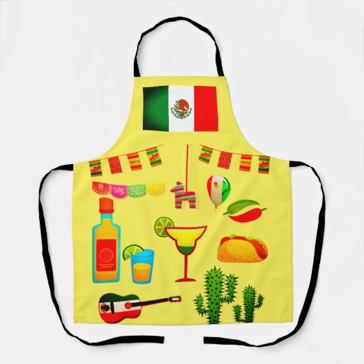 Mexican Fiesta Apron Schort (Voorkant)