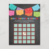 Mexican Fiesta Baby shower Bingo spel kaart (Voorkant)