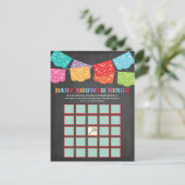 Mexican Fiesta Baby shower Bingo spel kaart (Staand voorkant)