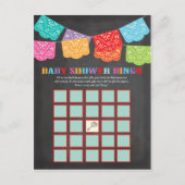 Mexican Fiesta Baby shower Bingo spel kaart (Voorkant)