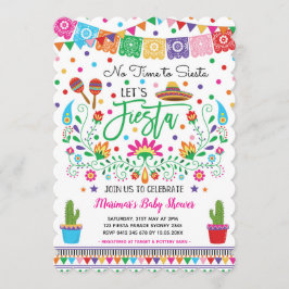 Mexican Fiesta Baby shower Cactus Invitation Kaart