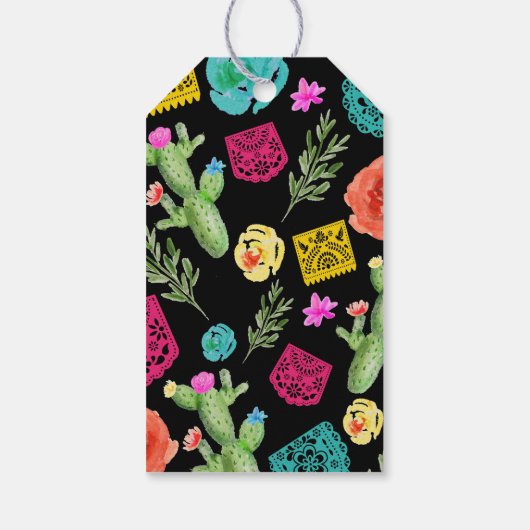 Mexican Fiesta baby shower dank u Gift Label Cadeaulabel (Achterkant)