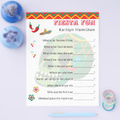 Mexican Fiesta Baby shower 🎉 Leuk vragenspel Flyer (Enkel)