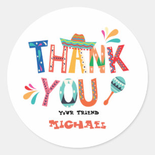 Mexican FIesta Bedankt stickers